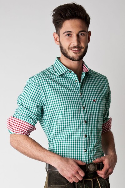 Trachten Shirt Elias, green