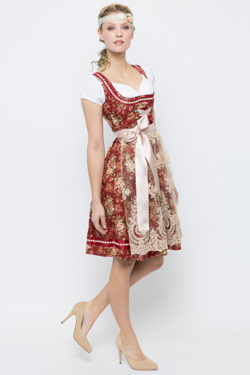 Mini Dirndl Freyung, rot | Marjo | online bestellen