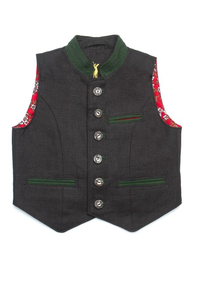 Children Trachten Vest Emil, black