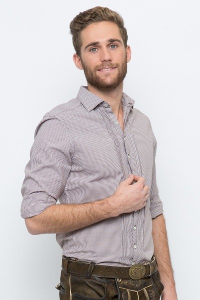Trachten Shirt Maximilian, brown