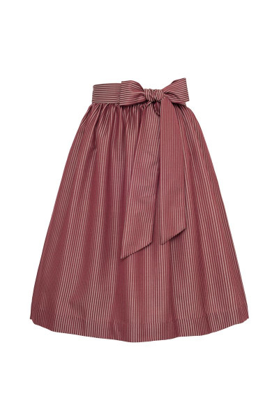 Dirndl Apron Linda, bordeaux stripes