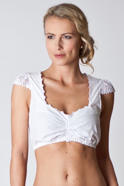 Trachten Dirndl Bluse Elvira, weiß