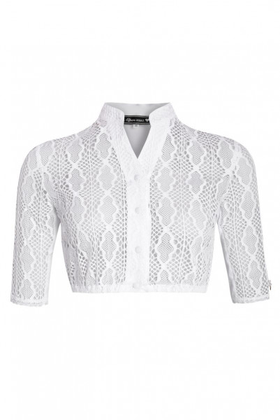 Dirndlbluse Johanna raute, weiß