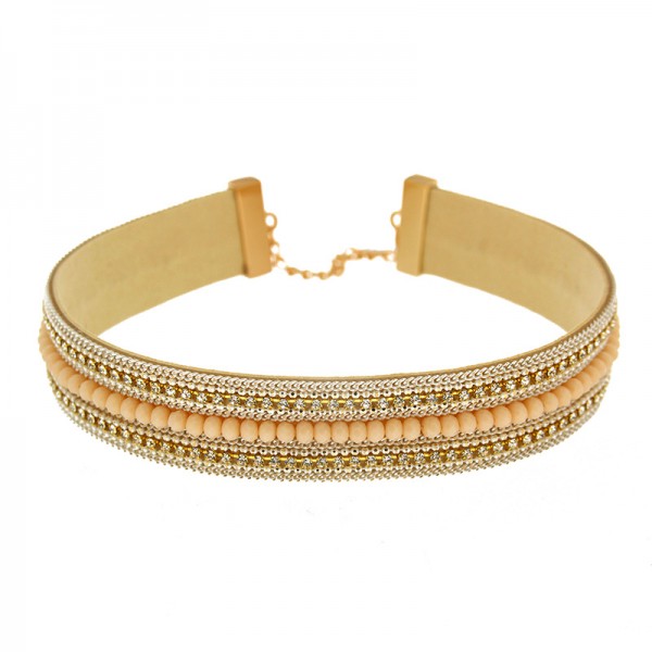 Trachtenchoker Deandra, gold/beige