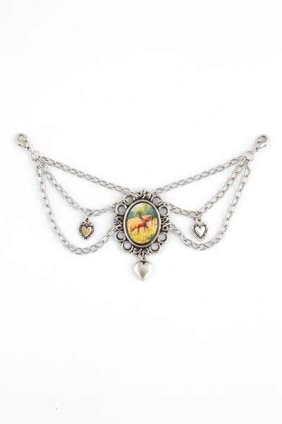 Trachten Charivari Damen "Reh und Bock", silber