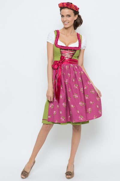 Mini Dirndl Patty, green/red