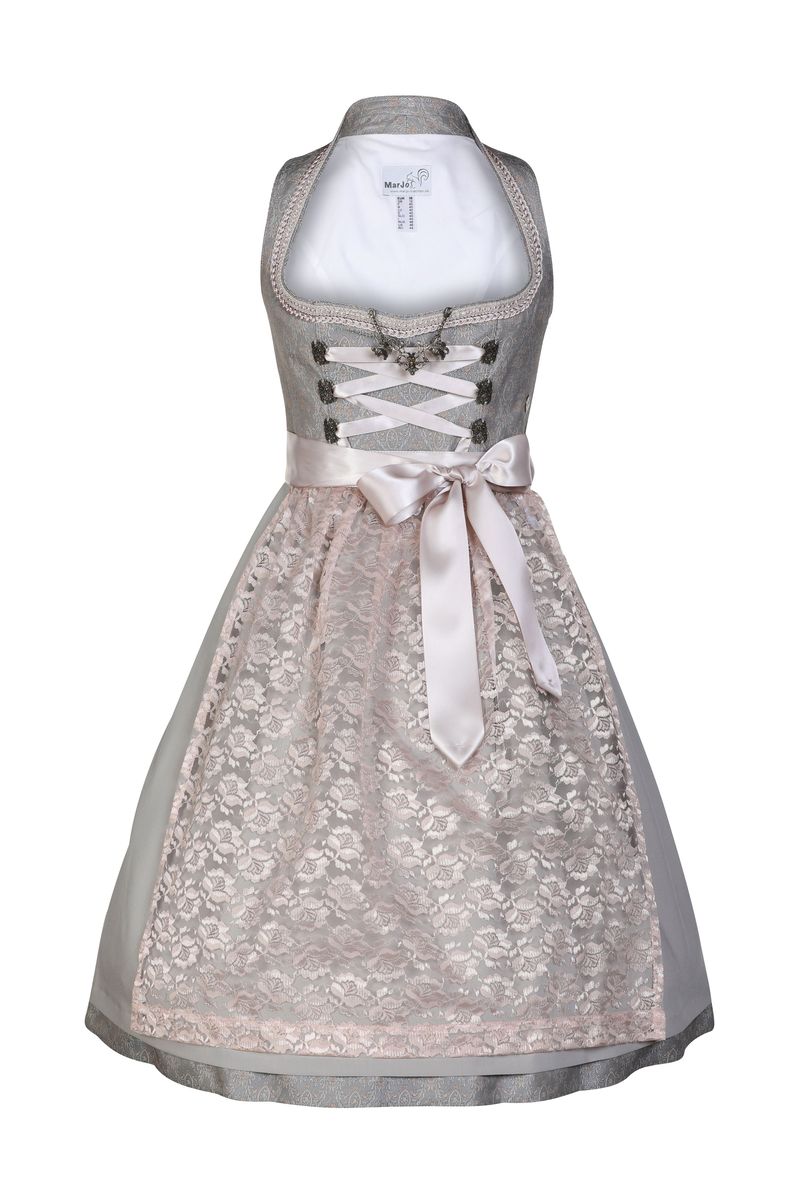 Midi Dirndl Rosabella Blaugrau Taupe Marjo Online Bestellen