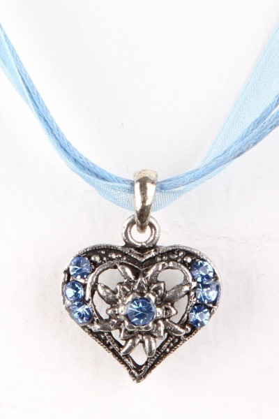 Trachtenkette Kleines Herz, meerblau