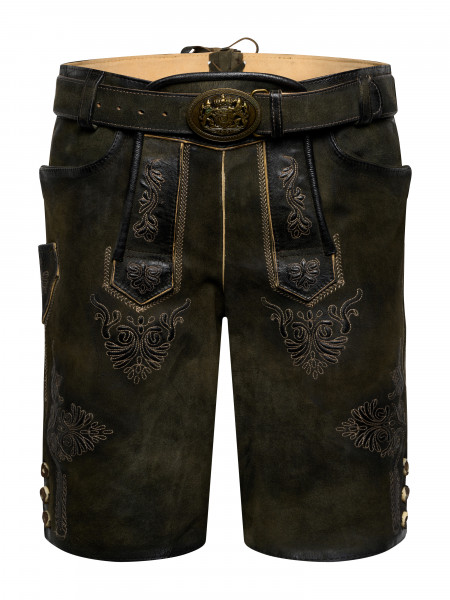 Kurze Lederhose Leopold, smoke antik