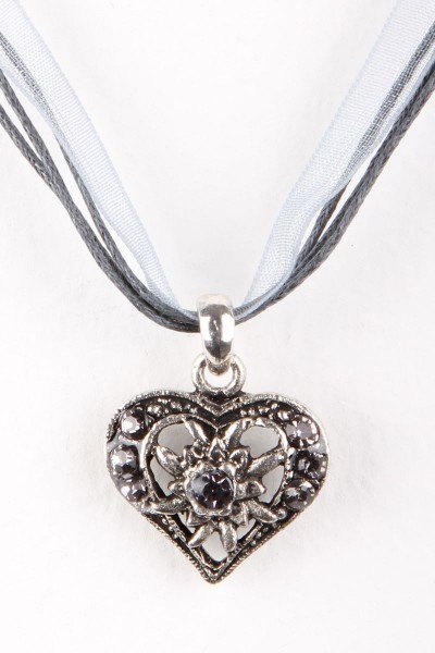 Trachtenkette Kleines Herz, grau