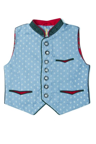 Children Trachten Vest Camillo, blue/green