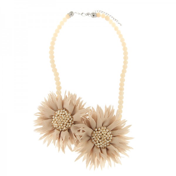 Trachtenkette Monique Muc, beige/silber/pearl