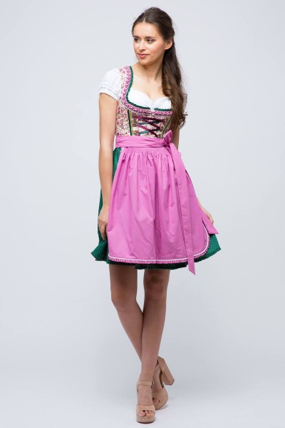 Mini Dirndl Penny, dark green/lilac