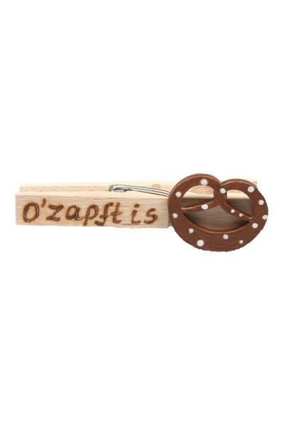 Wiesn Zwickerl "Ozapft is" Brezel, braun