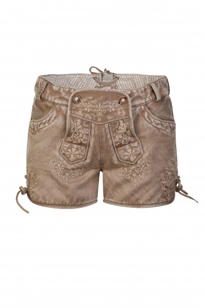 Kurze Lederhose Tulia, sand