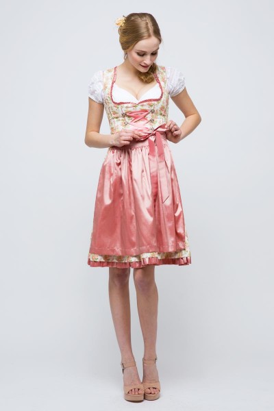 Mini Dirndl Tassia, cream/rose