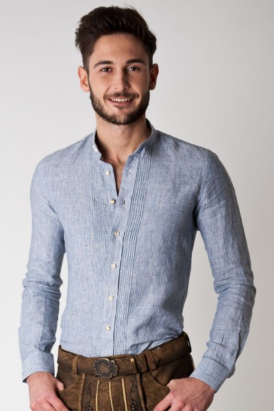 Trachten Shirt Manuel, dark blue