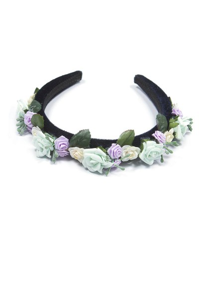Trachtenhaarreif Blütenpracht, mint/violett