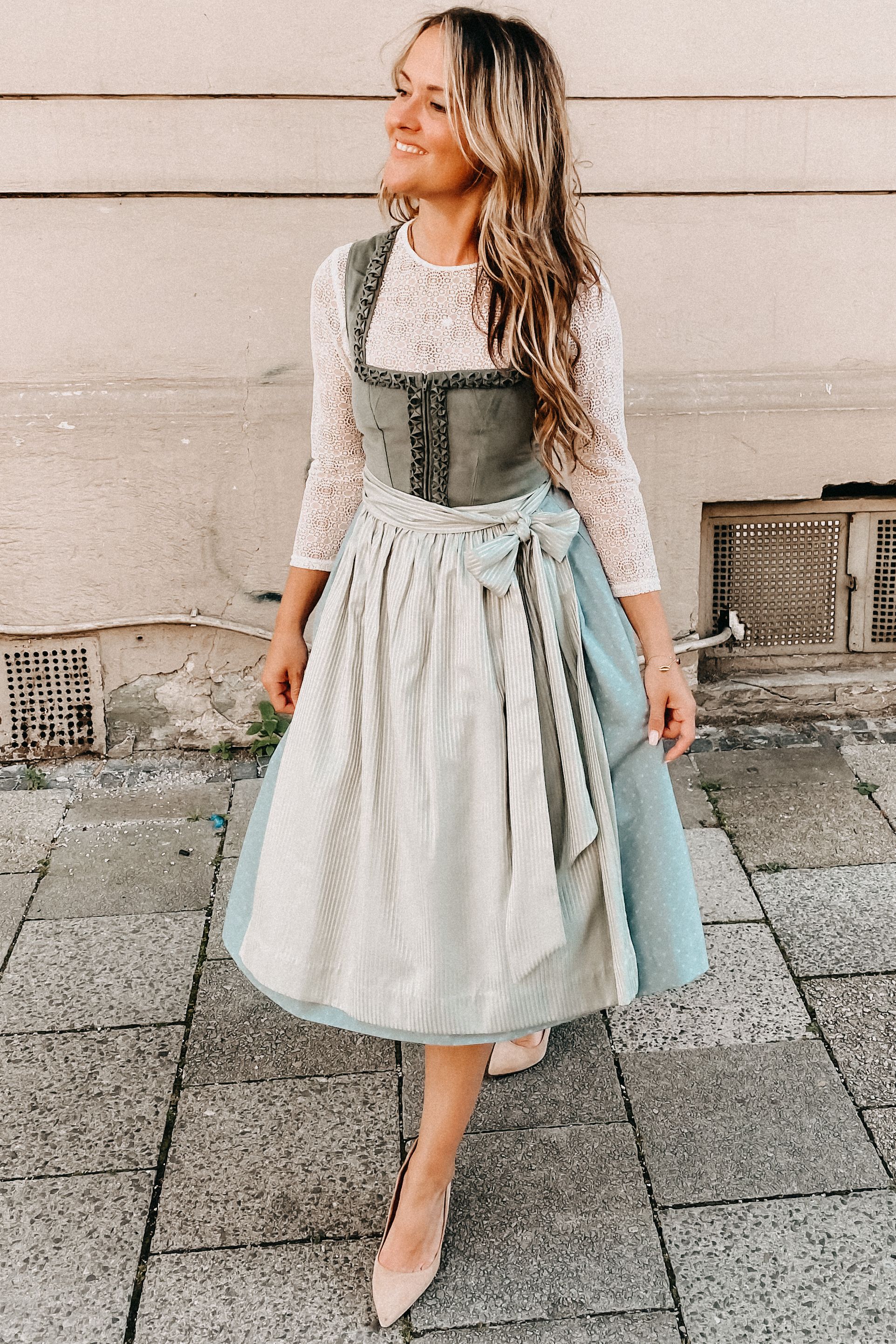green dirndl