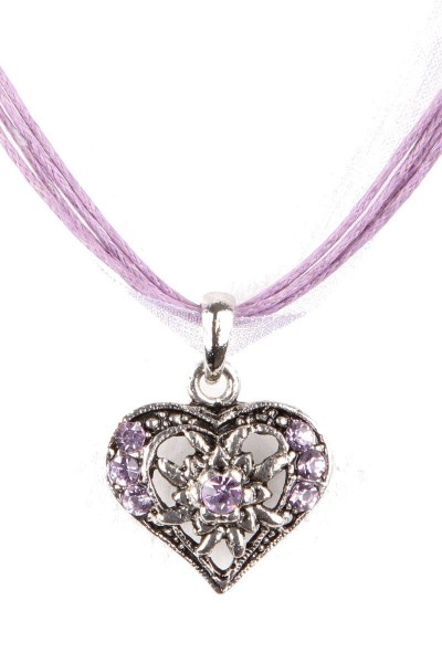 Trachtenkette Kleines Herz, flieder
